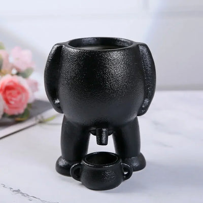 Human Shaped Peeing Plant Pot with Drainage Holes Figure Vases Resin Funny Flowerpot Piss Pot Shape Home Decoration Friend Gift