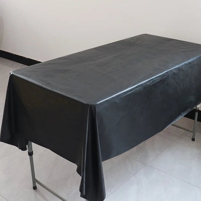 Plastic Disposable Solid Color Tablecloth Birthday Party Wedding Christmas Table Cover Wipe Desk Cloth Decor  Covers Rectangle