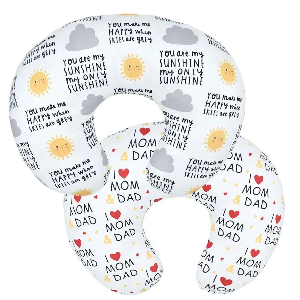 U-Shaped Baby Nursing Pillow Cover Stretchy Replaceable Forest Floral Pillow Cover Skin-friendly Breathable