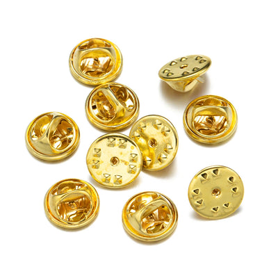 100pc Metal Locking Pin Back Brooch Badge Holder Lapel Base For DIY Jewellery Material Making Supply Craft Accessories Handmade