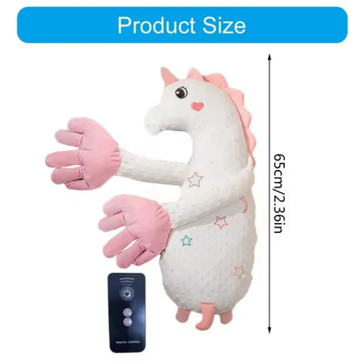 Baby Sleeping Patting Doll Pillow Soothing Electric Palm Baby Pillows Newborn Protector Sleep Nursing Pillow Animals Calming Toy