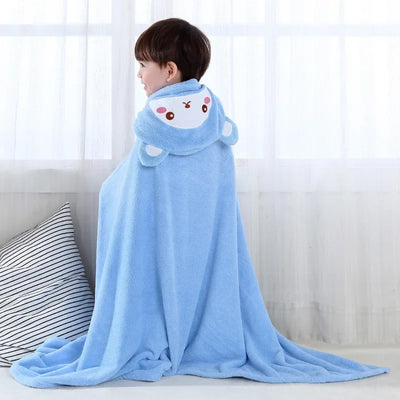 140x70cm Children's Cartoon Cloak Baby Hat Bath Towel Baby Bathrobes Bath Towel Cloak Quick Drying Bath Robe Hooded