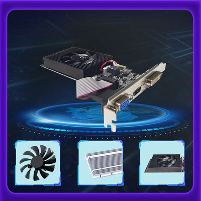 Kinology NVIDIA GT 610 2GB New Graphics Card DDR3 GPU Video Card 64Bit with HDMI VGA DVI for Computer Gaming GT610