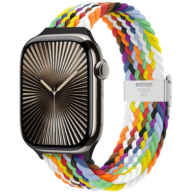 Strap For Apple watch band 46mm 45mm 44mm 49mm 40mm 41mm 42mm Braided loop correa bracelet iWatch series 10 8 9 7 5 se 6 4 Ultra