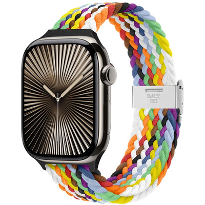 Strap For Apple watch band 46mm 45mm 44mm 49mm 40mm 41mm 42mm Braided loop correa bracelet iWatch series 10 8 9 7 5 se 6 4 Ultra