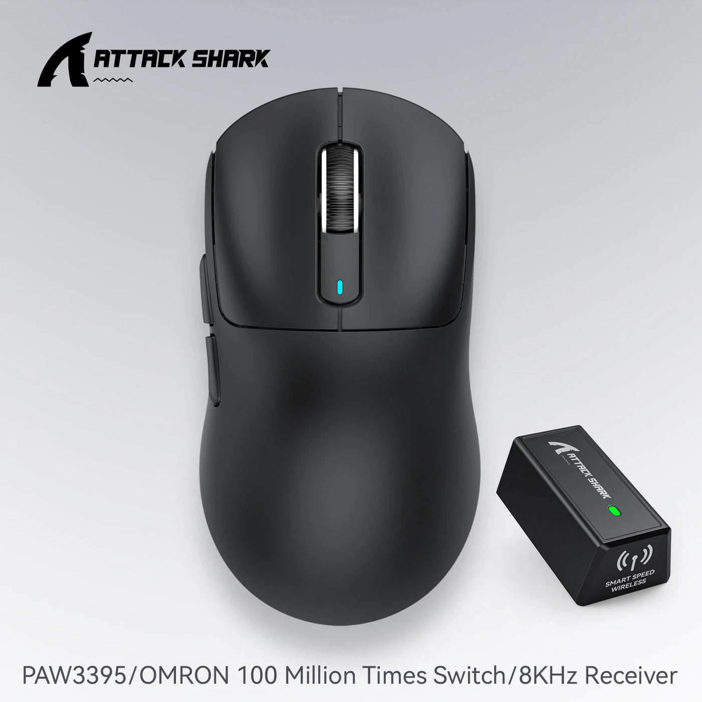 AttackShark X3/X3Pro Wireless Gaming Mouse,PAW3395 26K DPI 1K/4K, 3-mode lightweight gaming mouse,suitable for multiple systems