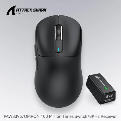AttackShark X3/X3Pro Wireless Gaming Mouse,PAW3395 26K DPI 1K/4K, 3-mode lightweight gaming mouse,suitable for multiple systems