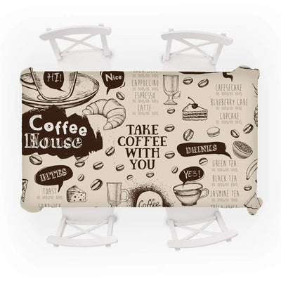 Tablecloth Model Retro Coffee Waterproof dining table Nauble Ceremony Decoration Rectangular tablecloth Kitchen Textile For the