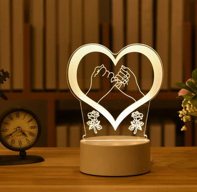 3D Lamp Acrylic USB LED Night Lights Neon Sign Lamp Xmas Christmas Decorations for Home Bedroom Birthday Decor Wedding Gifts