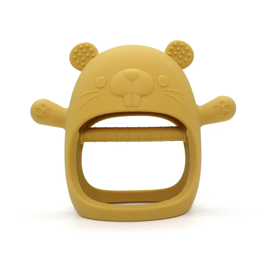 1PC BPA FREE CUTE CARTOON ANIMAL SILICONE TEETHER TOY BRACELET TEETHING GLOVE FOR BABY NEWBORN ACCESSORIES