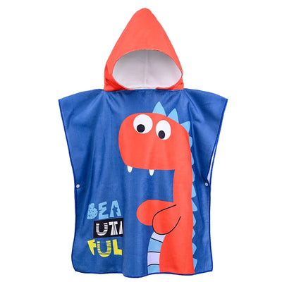 Children 0-5Year Cute Bath Towel Cartoon Animals Hooded Baby Beach Towel Soft Microfiber For Kids Toddlers Pool Poncho