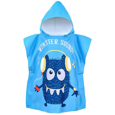 Children 0-5Year Cute Bath Towel Cartoon Animals Hooded Baby Beach Towel Soft Microfiber For Kids Toddlers Pool Poncho