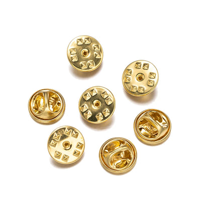 100pc Metal Locking Pin Back Brooch Badge Holder Lapel Base For DIY Jewellery Material Making Supply Craft Accessories Handmade