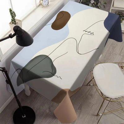 Nordic Style Simple Waterproof Tablecloth Rectangular Table Cover Dining Coffee Table Mat for Kitchen Living Room Nappe Tapete