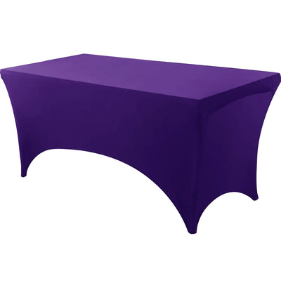 Spandex Rectangle Table Cloth Lycra, Washable and Wrinkle Resistant Table Cover Fitted for Event, Wedding Banquet Party
