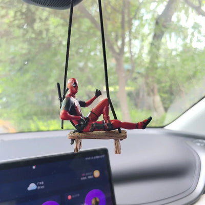 DEADPOOL CAR PENDANT – MINI ACTION FIGURE REARVIEW MIRROR DECORATION