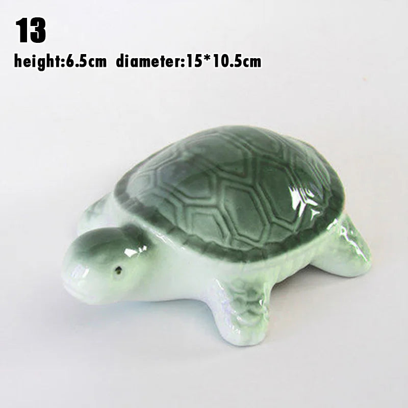 Garden Floating Ceramics Goldfish Creative Ceramic Underglaze Color Hand-painted Turtle Ornament Fish Tank Floating Decor Crafts