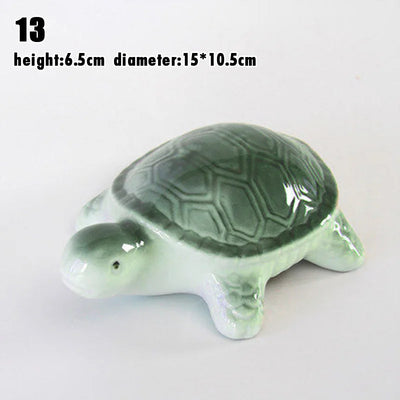 Garden Floating Ceramics Goldfish Creative Ceramic Underglaze Color Hand-painted Turtle Ornament Fish Tank Floating Decor Crafts