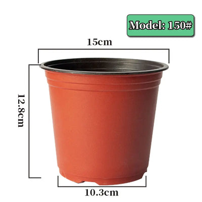 100PCS Plant Nursery Pot Seed Starting Pot Plastic Flower Plant Container ,Succulents Seedlings Cuttings Transplant 9/12/15cm