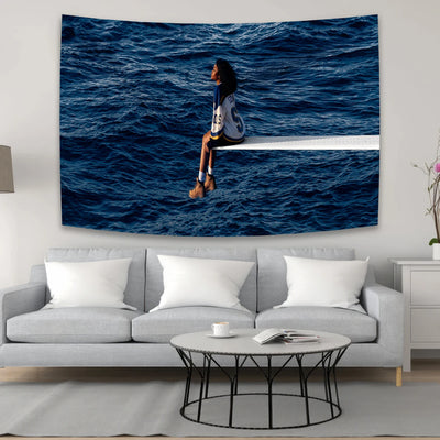 90x150cm SZA SOS Meme Album Tapestry Wall Hanging Modern Music Art banner Vintage Blanket Tapestries Aesthetic Room Decor