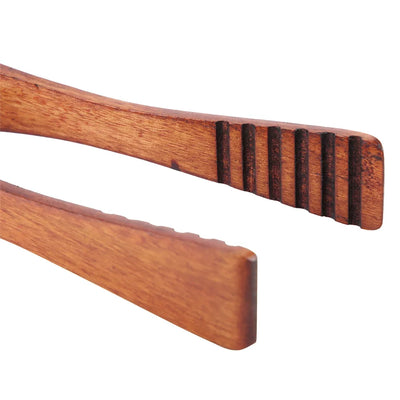 BBQ Serving Tong Wooden Barbecue Clip Buffet Food Tongs Bread Steak Kitchen Clamp Serving Tool for Salad Cake