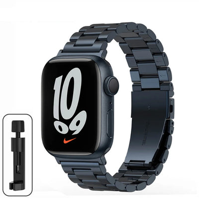 Stainless Steel Strap For Apple Watch 46mm Ultra 49mm Metal Wristband Bracelet For iWatch 10 9 8 5 4 SE 42mm Business Watchband