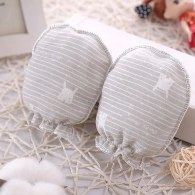 5 Pairs Anti-Scratch Gloves For Babies Cotton Cute Newborn Mittens 0-3 Months Baby Boy Girl Accessories