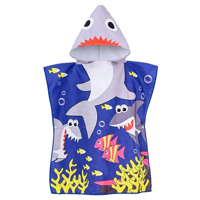 Children 0-5Year Cute Bath Towel Cartoon Animals Hooded Baby Beach Towel Soft Microfiber For Kids Toddlers Pool Poncho