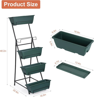 Vertical Garden Bed, 5th Floor, Vertical Elevated Garden, Flower Pot, Outdoor Herbal Garden, Flower Pot, Layered Flower Pot Box