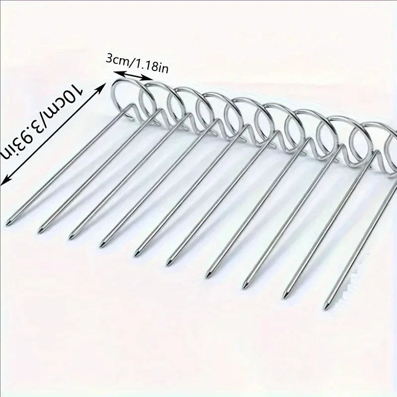 Stainless Steel BBQ Skewers for Air Fryer/Oven - Vertical Grill Kebab Rack