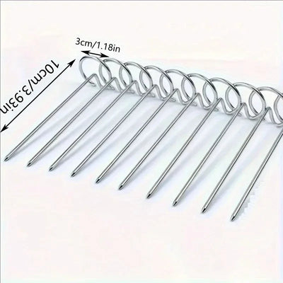 Stainless Steel BBQ Skewers for Air Fryer/Oven - Vertical Grill Kebab Rack