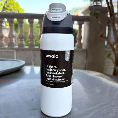 Owala Insulated Stainless Steel Water Bottle with Straw, BPA-Free Sports Water Bottle, Great for Travel,  32 Oz