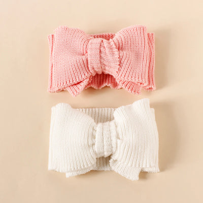 Baby Crochet Hook Fashion Hair Accessories Winter Top Knot Hairband For Kids Children Warm Bow Turban
