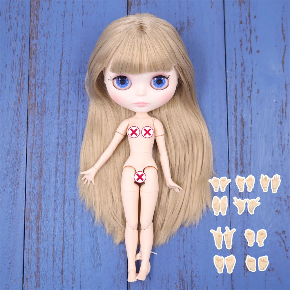 ICY DBS Blyth doll White Skin Glossy face Matte face Joint body with hand set A&B 1/6 bjd suitable diy makeup Special price