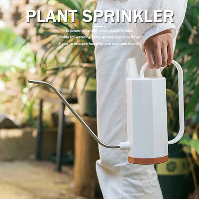 1000ml Plant Watering Can Stainless Steel Curved Mouth Watering Pot Household Removable Nozzle Multi-function Bonsai Garden Tool