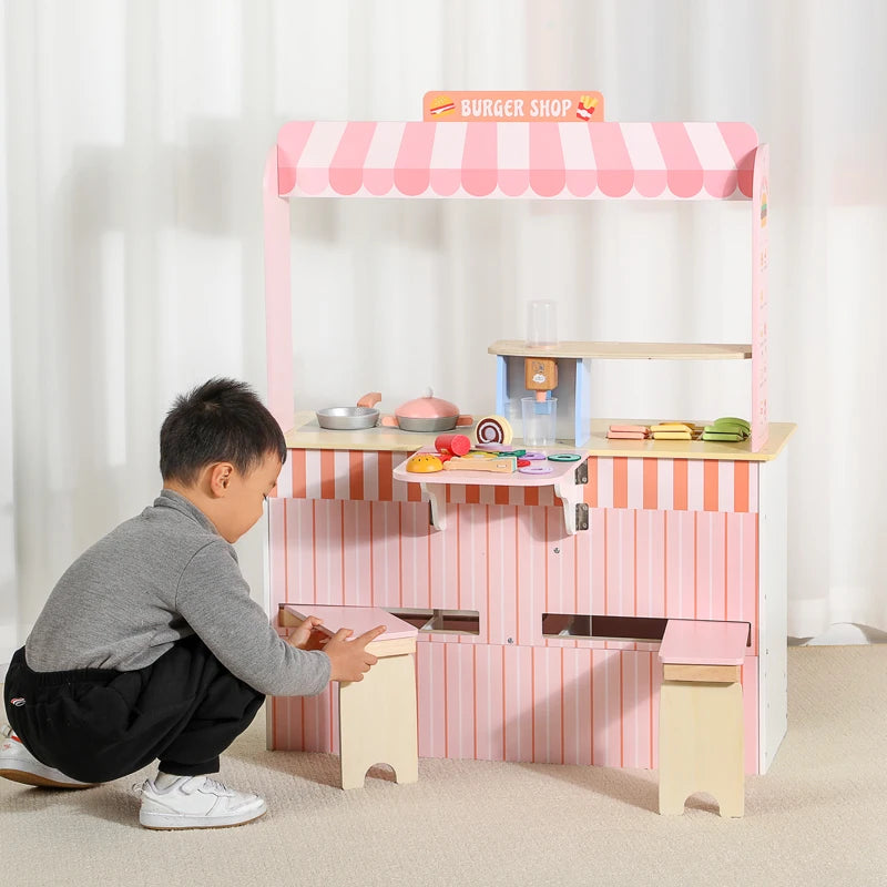 Kids Pretend Play Hamburger Shop Toy