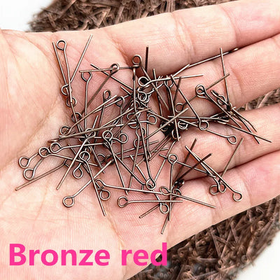 New 16 18 20 22 24 26 28 30 32mm Eye Head Pins Classic 6 Colors Plated Eye Pins for Jewelry Findings Making DIY Accessories