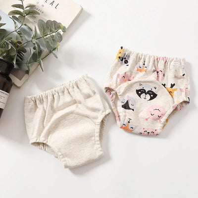 100% Cotton Baby Training Pants 4 Layers Washable Diaper Learning Pants Infant Cotton Shorts Underwear