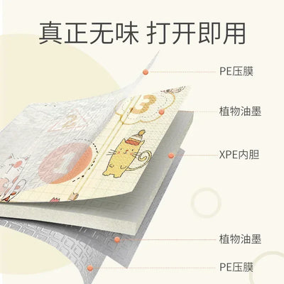 Foldable Cartoon Play Mat Kid Rug Puzzle Infant Carpet Waterproof Early Education Gym Baby XPE Crawling Pad Rug Developing Mat