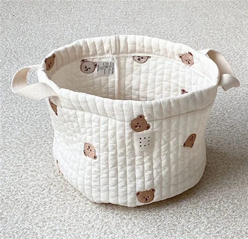 South Korea Ins Dirty Clothes Storage Basket Baby Diaper Storage Basket Home Quilted Children's Toys Clutter Sorting Basket
