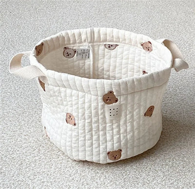 South Korea Ins Dirty Clothes Storage Basket Baby Diaper Storage Basket Home Quilted Children's Toys Clutter Sorting Basket