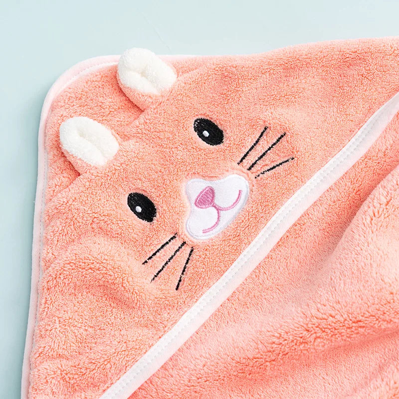 Baby Bath Towel Baby Towel Newborn with Hood Cartoon Coral Fleece Infant Towels Blanket Newborn Baby Bathrobe Infant Babys Stuff