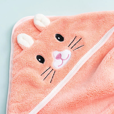 Baby Bath Towel Baby Towel Newborn with Hood Cartoon Coral Fleece Infant Towels Blanket Newborn Baby Bathrobe Infant Babys Stuff