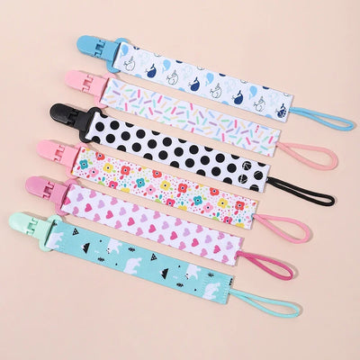 1PC BABY CARTOON PACIFIER CLIP CHAIN WITH FIXED BUTTON, ANTI-DROP BUCKLE STRAP, SOOTHER CHAIN FOR BABY FEEDING GIFT