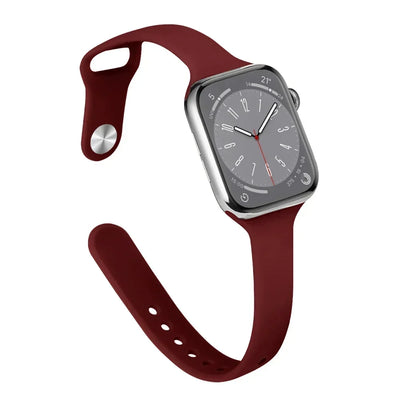 Slim Silicone Strap For Apple Watch Band 45mm 44mm 40mm 41mm 42-38mm sport bracelet iwatch series 8 7 se 3 4 5 6 9 ultra 2 49mm