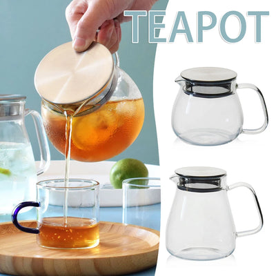 Teapot With Infuser Thickened Glass Heated Resistant Tea Pot 500ML  800ML Filtering Tea Separation Kettle Tea Coffee Maker