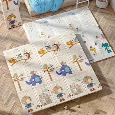 Foldable Cartoon Play Mat Kid Rug Puzzle Infant Carpet Waterproof Early Education Gym Baby XPE Crawling Pad Rug Developing Mat