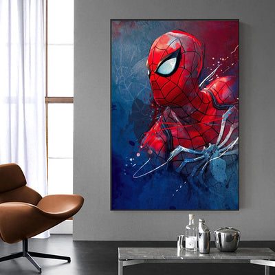 MINISO Marvel Movie Watercolor SpiderMan Superhero Canvas Posters Modern Home Wall Art Painting Print Picture Room Decor Murals