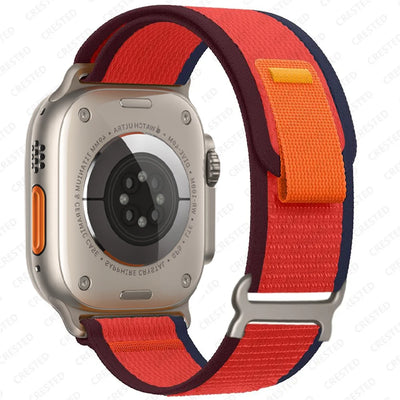 Trail Strap For Apple Watch Ultra 2 Band 49mm 45mm 44mm 42mm 40mm 41mm 38mm Nylon bracelet correa iwatch series10 9 8 7 6 5 4 SE