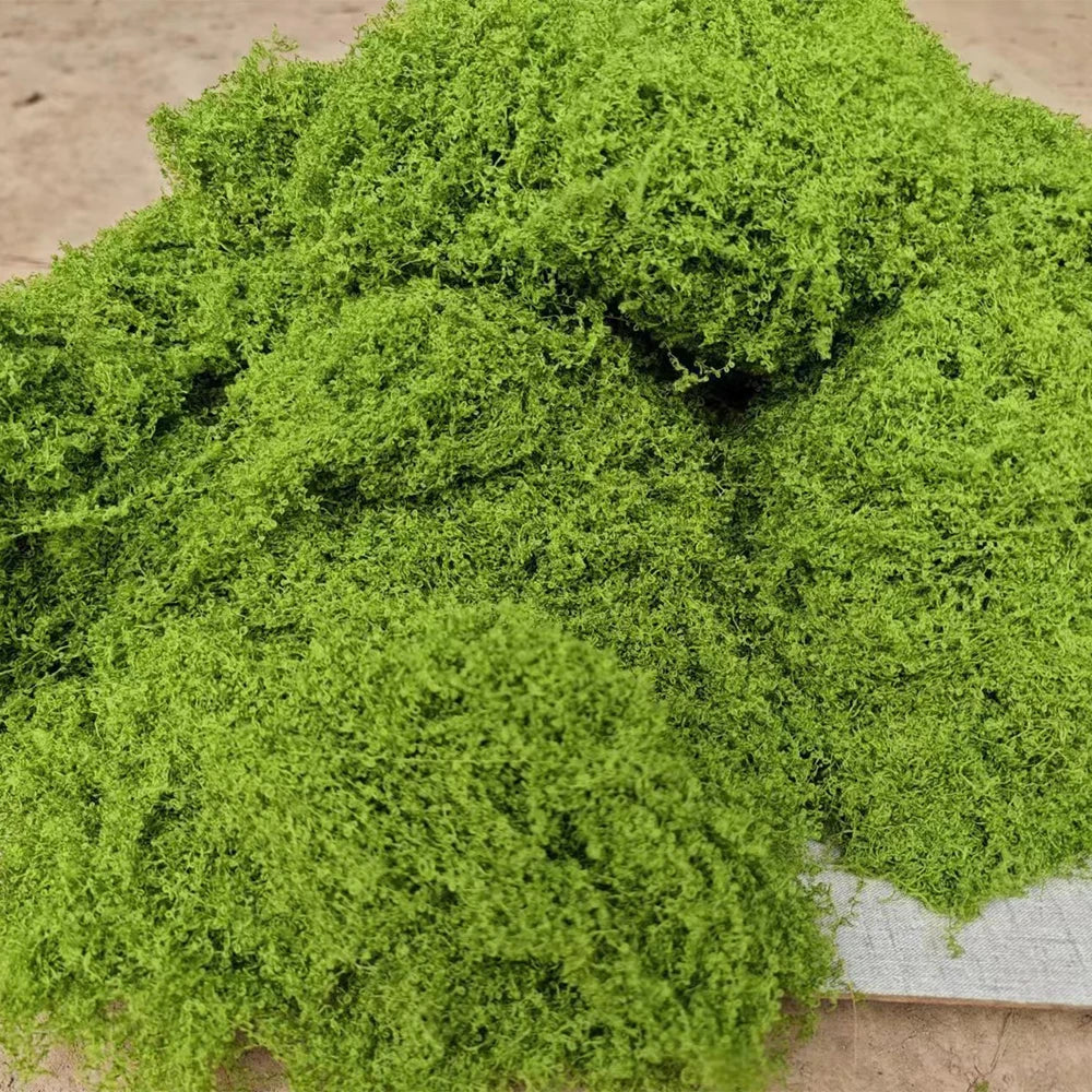 50g Fake Moss DIY Crafts Grass Artificial Moss Faux Preserved Moss Green Plants Home Room Garden Decor Mini Landscape Fake Grass